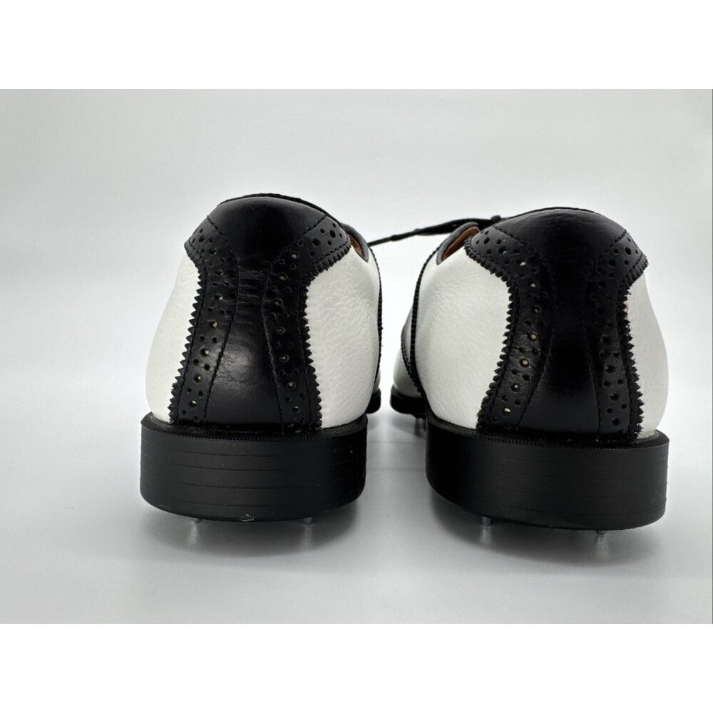 Ashworth Golf Shoe Men's 10M Black & White Genuine Leather - Picture 10 of 10